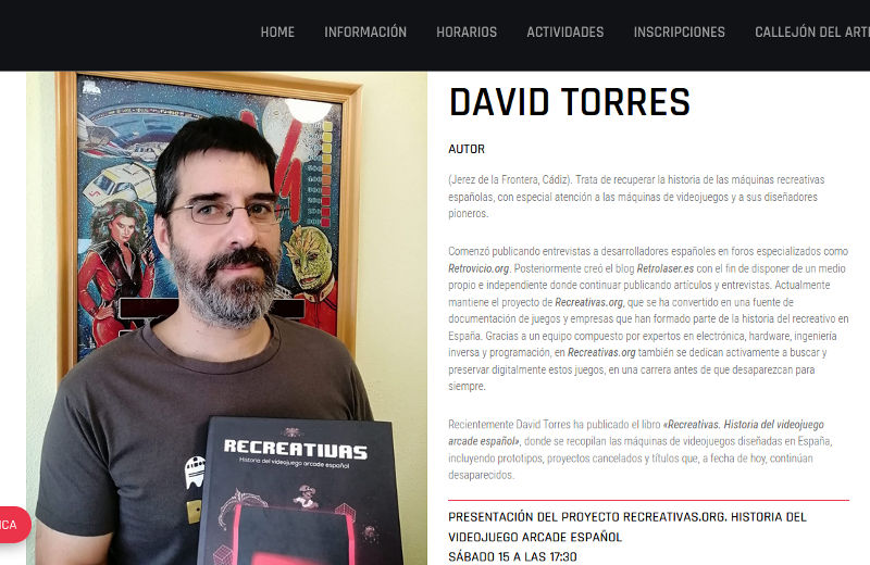 David Torres se encargará de la conferencia sobre el proyecto Recreativas.org en FEMANCA.