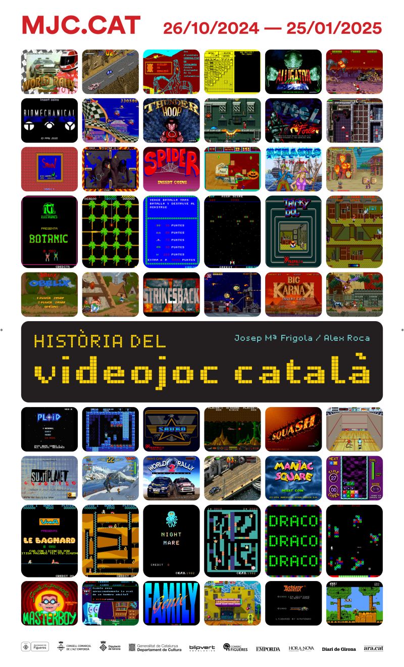 Cartel de la exposición «Història del videojoc català», en el Museu del Joguet de Catalunya.