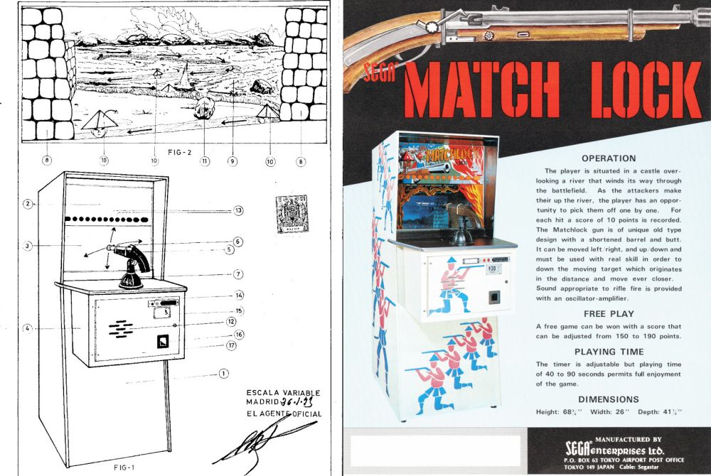 Ataque pirata (SEGA SA, izquierda) y Matchlock (SEGA Enterprises, derecha), ambientado en realidad en el Japón feudal. Composición: Recreativas.org.