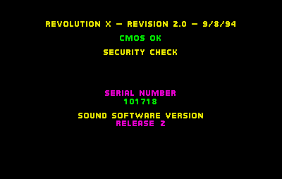 Revolution X (revision 2.0 9/8/94) [Victor Fernandez (City Game)]